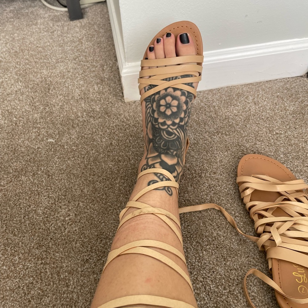 Lulus Wrap Sandals - Picture 3 of 3